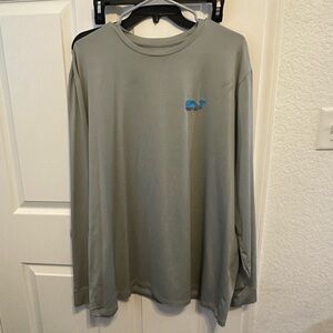 Vineyard Vines Gray Long Sleeve Performance Shirt Classic Comfort